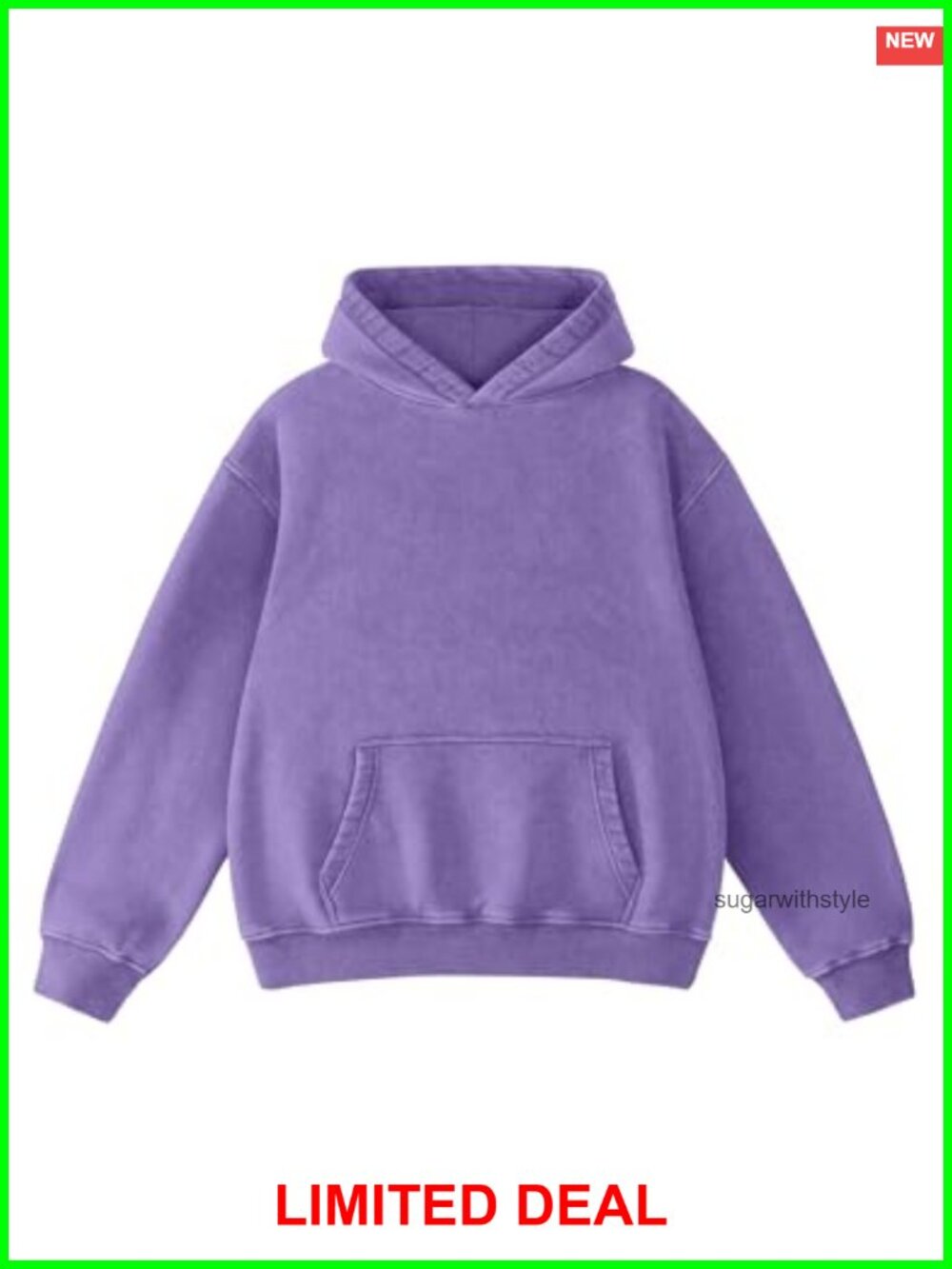 Oversized Hoodie Sweatshirt Men Heavyweight Acid Wash Pullover Vintage
